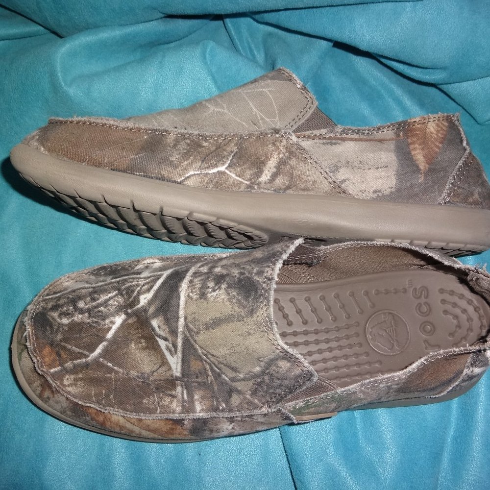 Crocs Men Santa Cruz Realtree Edge Slip On Loafer/shoe Camo/Camouflage  canvas 8